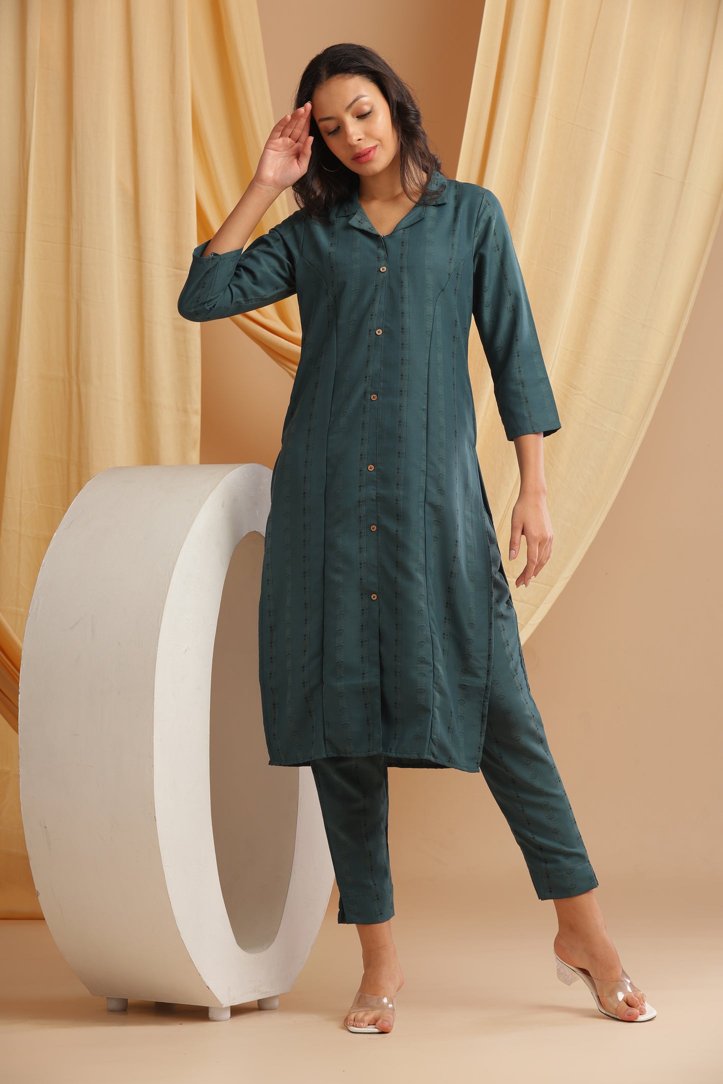 Teal Blue Co-Ord Set (YM0026)