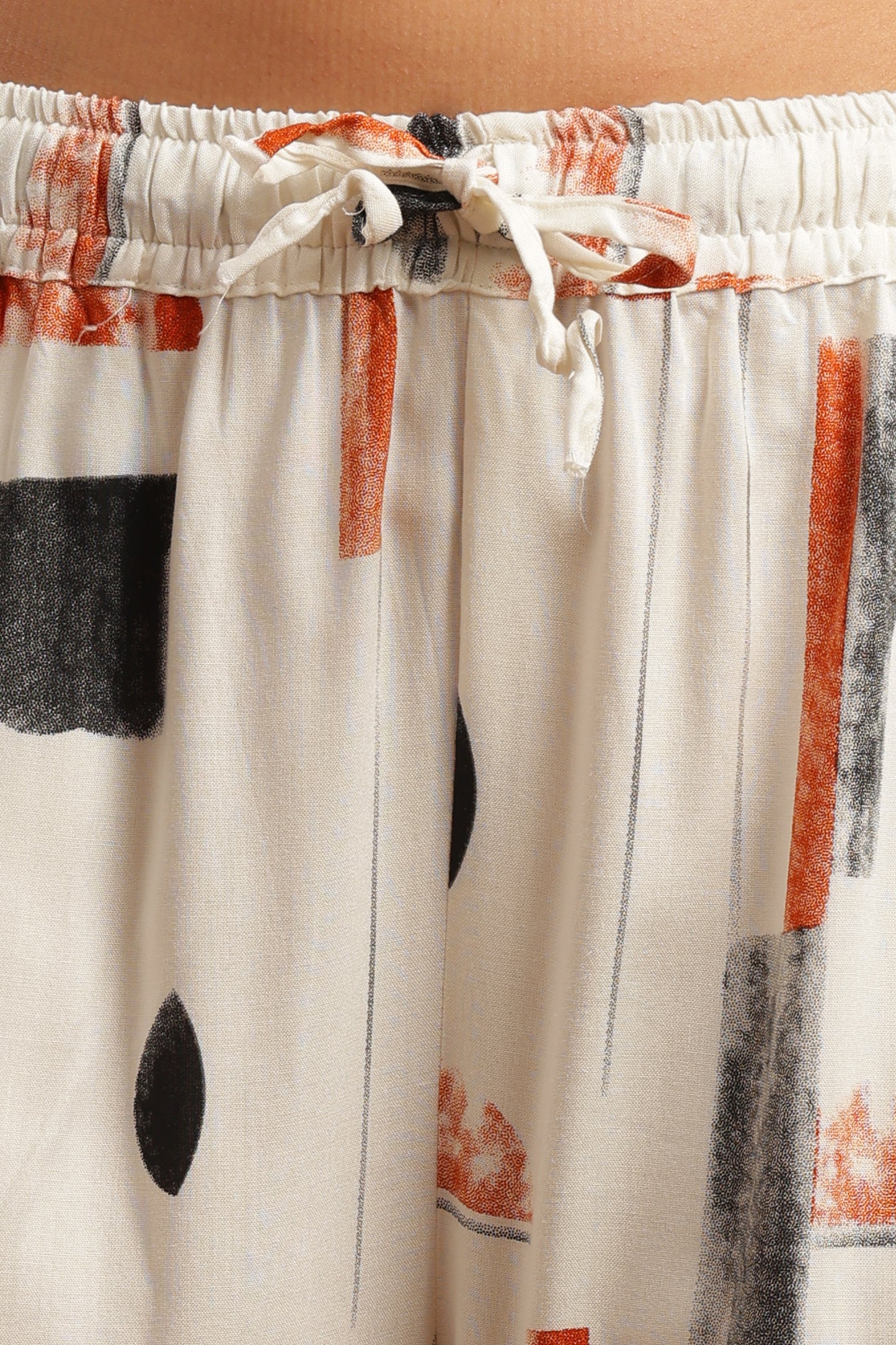 White Imported Rayon Co-ord Set (YM0030)