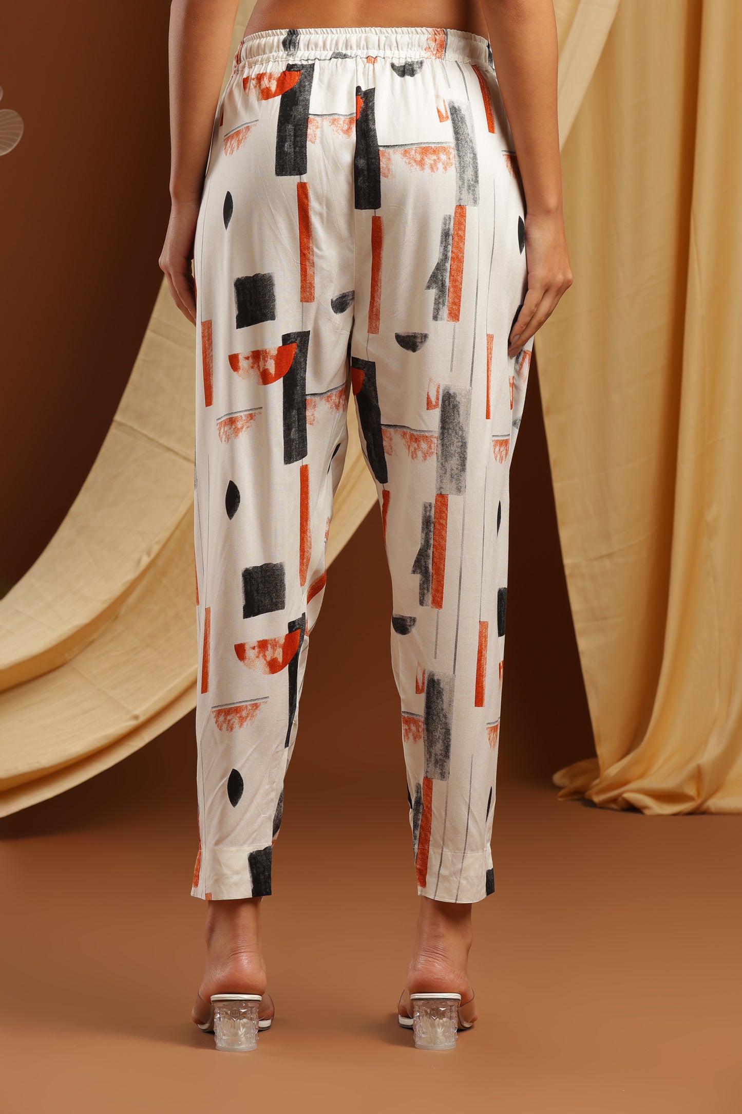 White Imported Rayon Co-ord Set (YM0030)