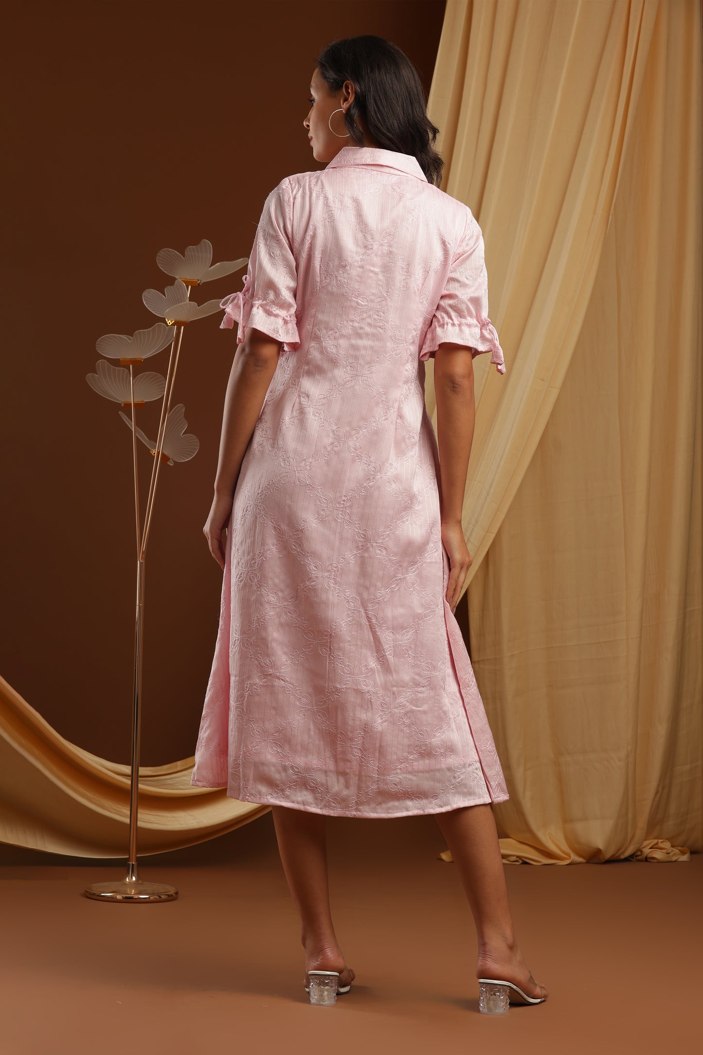 Pastel Pink A-line Dress (YM0034)