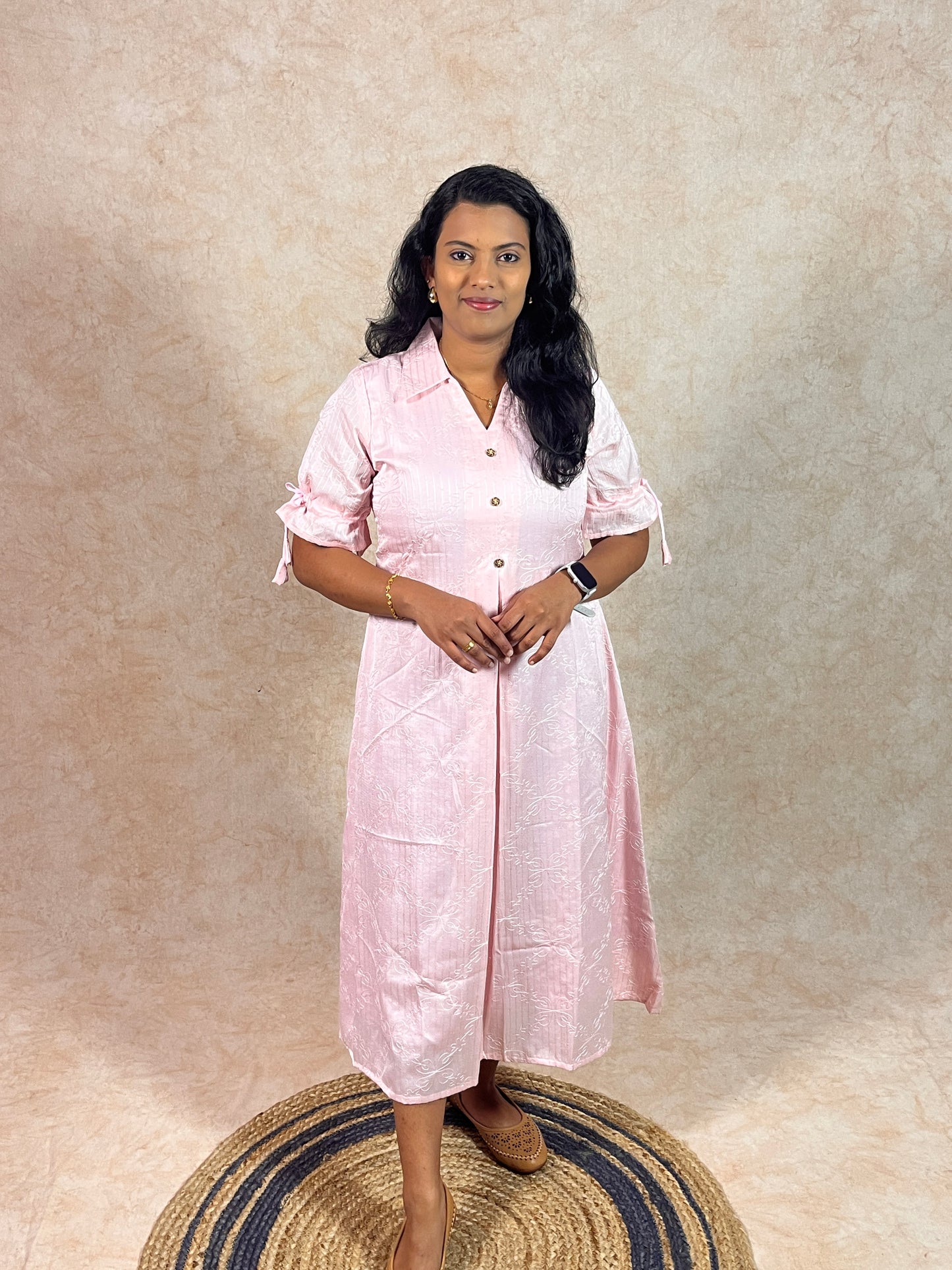 Pastel Pink A-line Dress (YM0034)