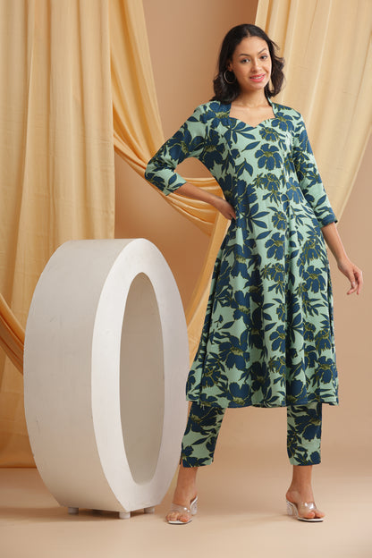 Mint Floral Coord-Set (YM0038)