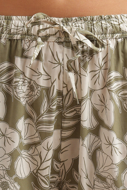 Olive Green Alia cut anarkali Coord set (YM0033)