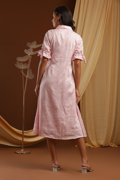 Pastel Pink A-line Dress (YM0034)