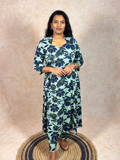 Mint Floral Coord-Set (YM0038)